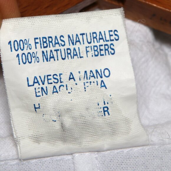 Vintage Mexican Button Down Shirt Short Sleeve Collar White Cotton Abalone - Picture 5 of 7